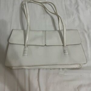 Vintage Alfani Leather White Shoulder Bag